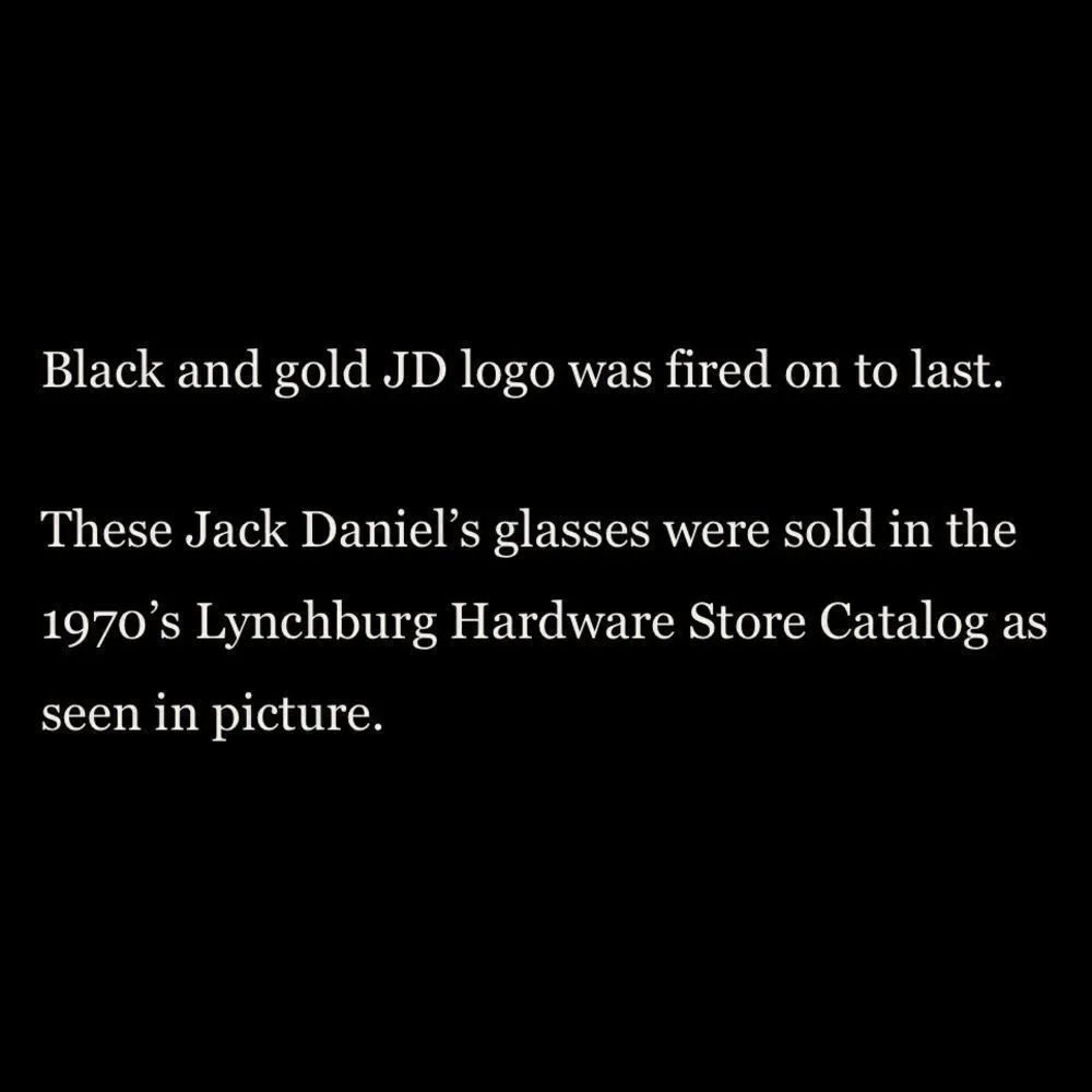Jack Daniel’s Signature Tennessee Whiskey 8 Oz  Glass Tumblers Set 2 Black Gold